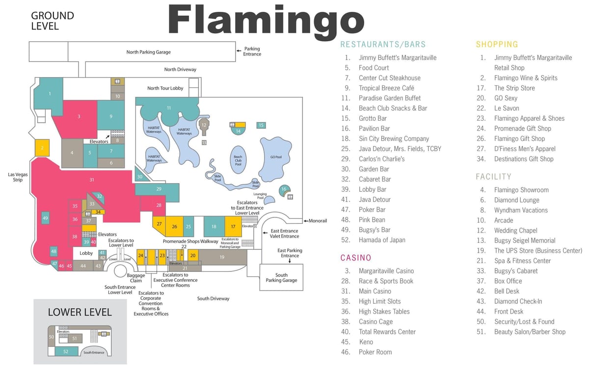 خريطة Flamingo Las Vegas