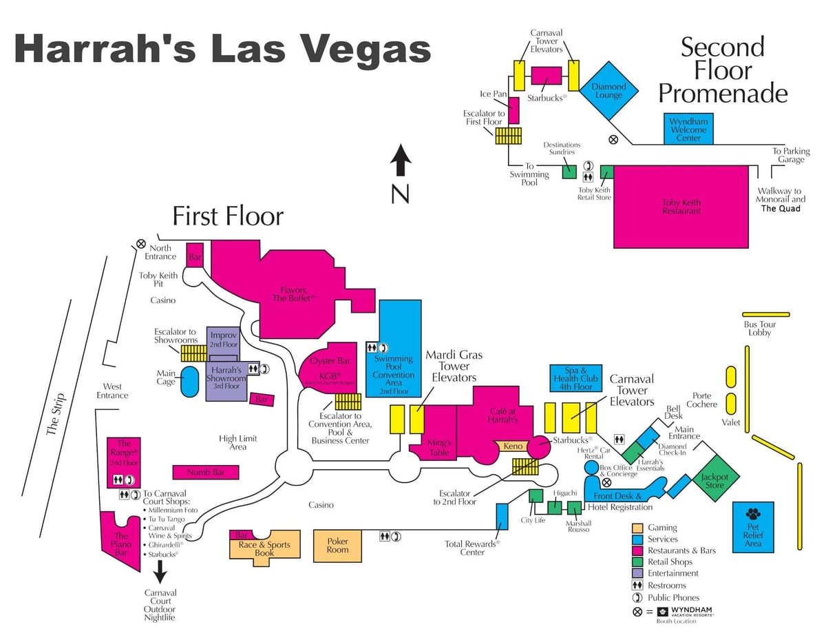 خريطة Harrah's Las Vegas