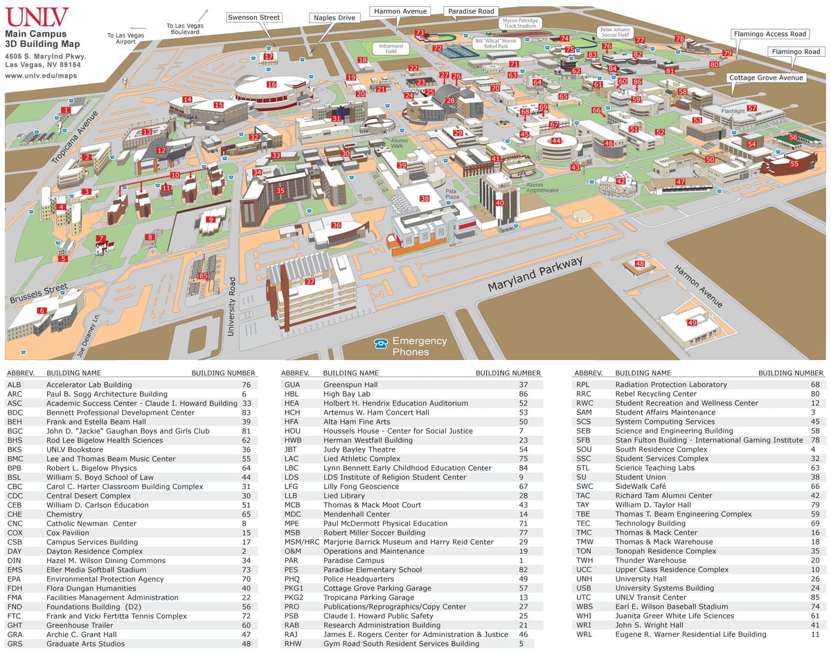 خريطة UNLV